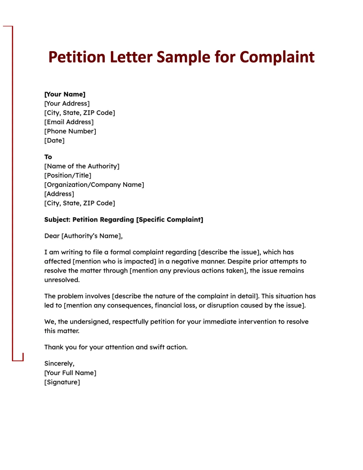 27+ petition letter templates [word, google docs]