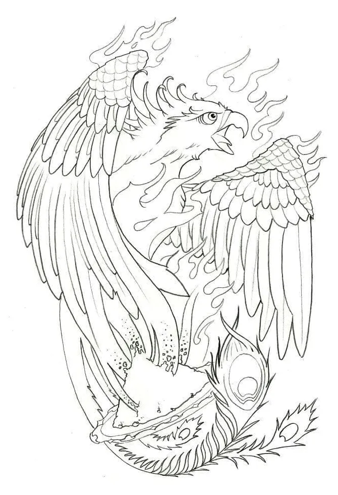 Awesome Phoenix Coloring Pages - Coloring Cool