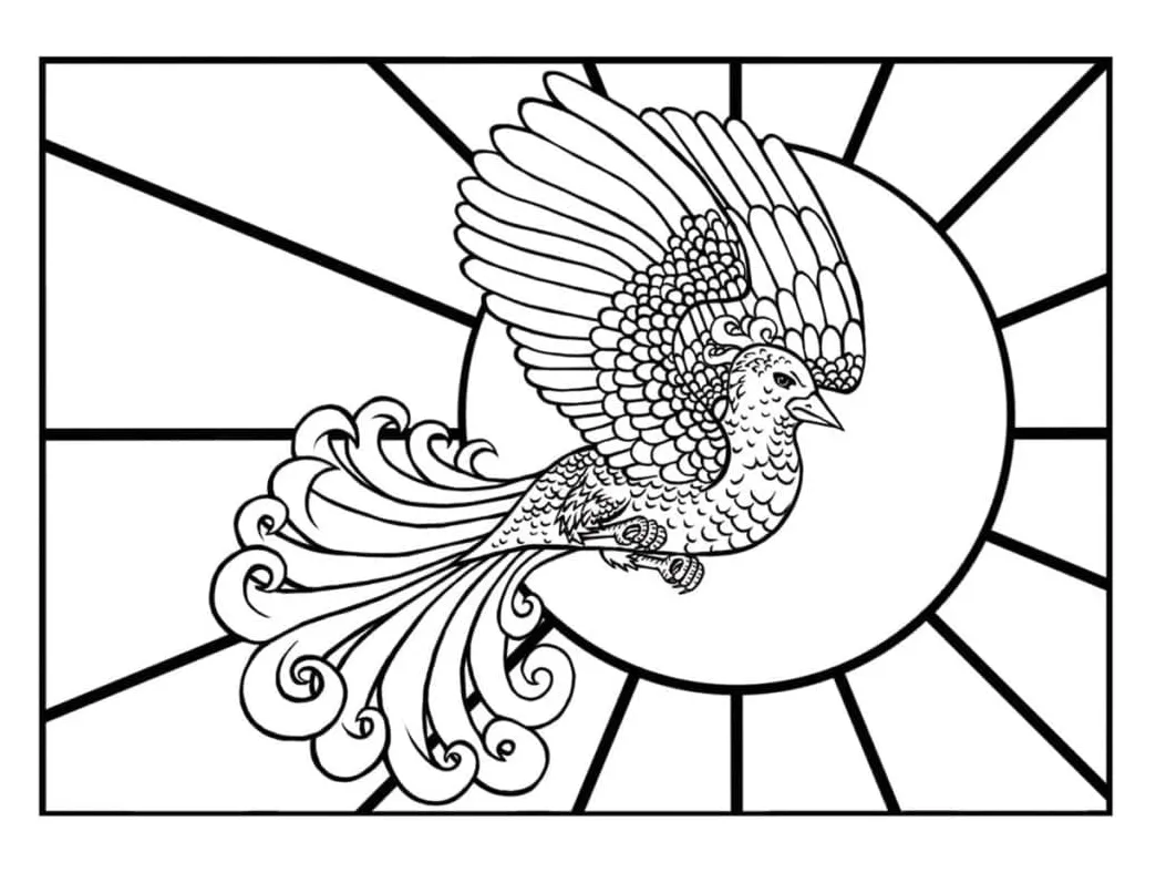 Phoenix Design coloring page - Download, Print or Color Online for Free