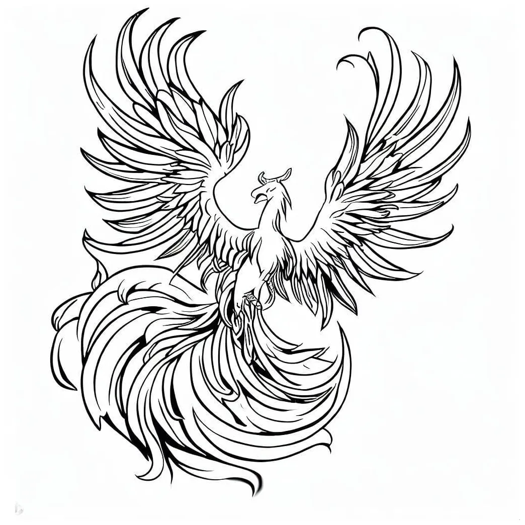 Phoenix Drawing coloring page - Download, Print or Color Online for Free