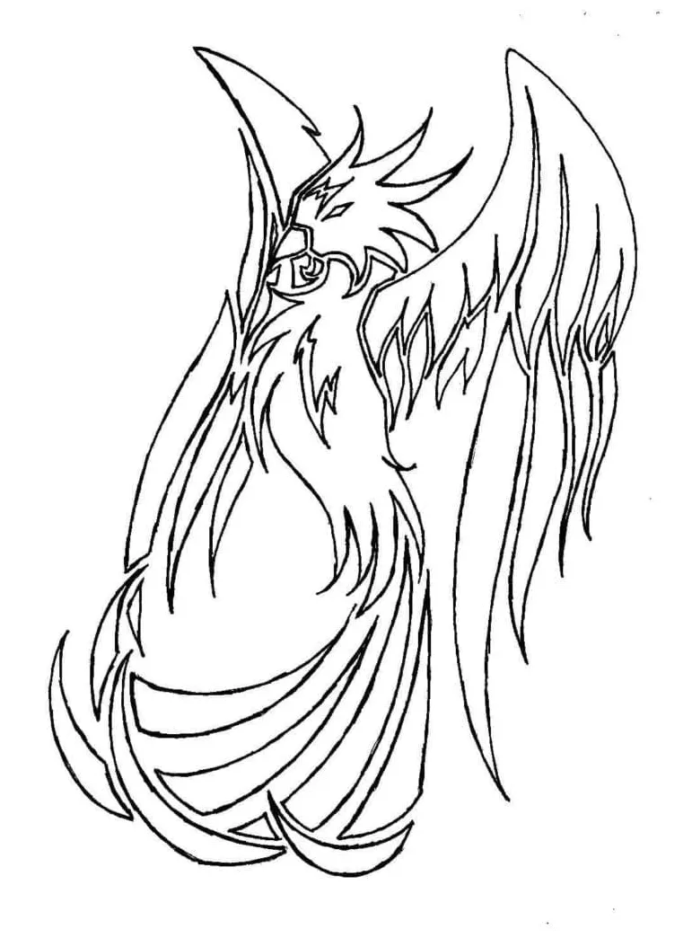 Phoenix Art coloring page - Download, Print or Color Online for Free