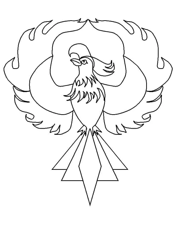 Easy Phoenix coloring page - Download, Print or Color Online for Free