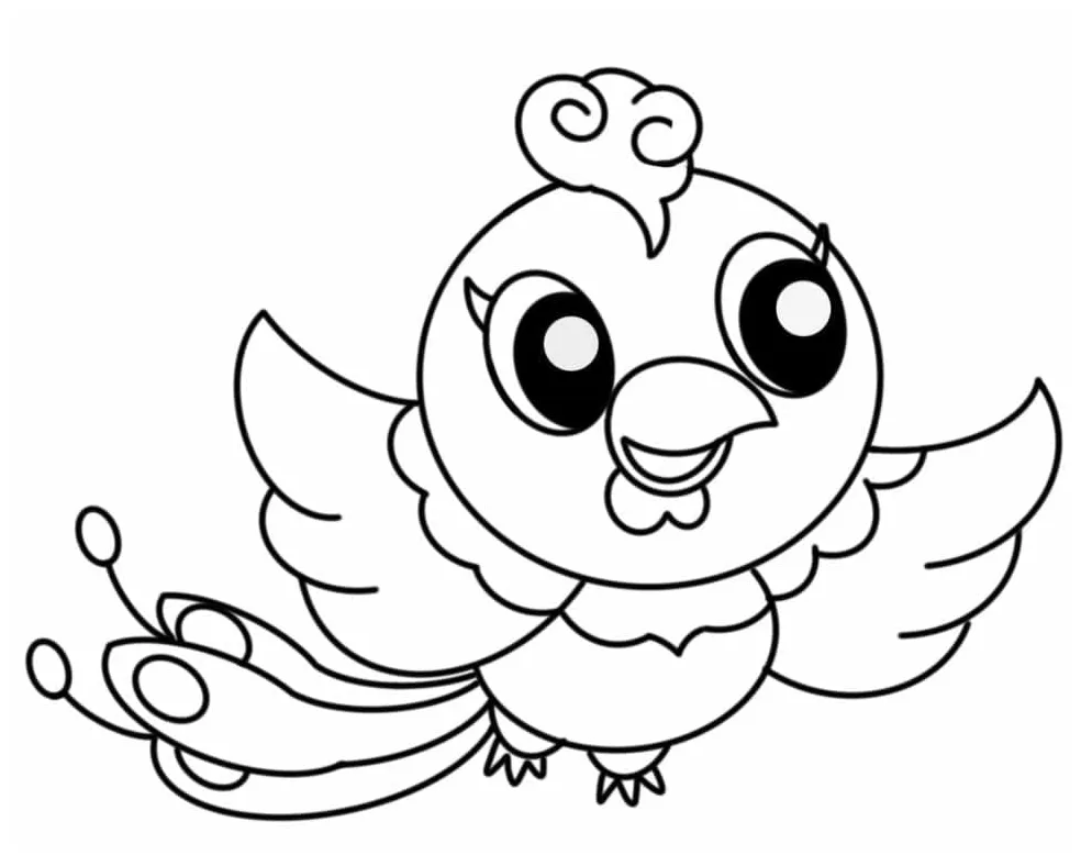 Wonderful Phoenix Coloring Page - Free Printable Coloring Pages for Kids