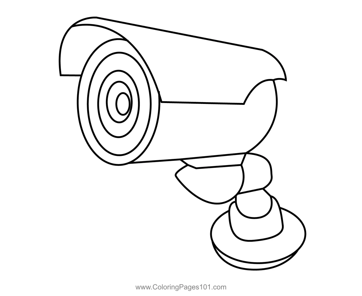 Lens coloring page for kids free electronic gadgets printable