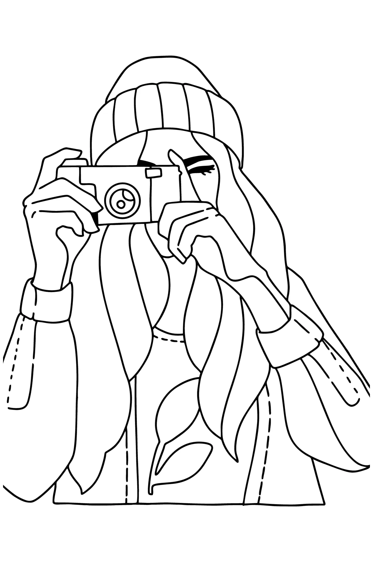 Girl grapher people coloring pages for adults for free
