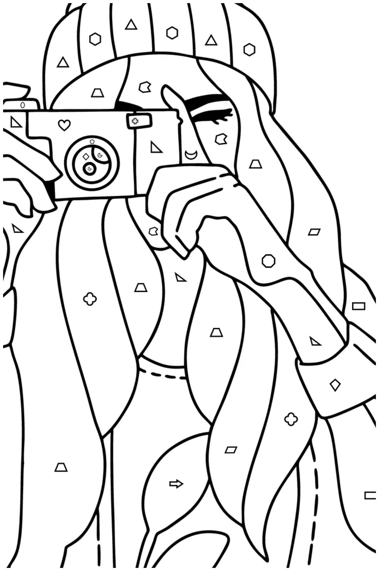 Girl grapher people coloring pages for adults for free