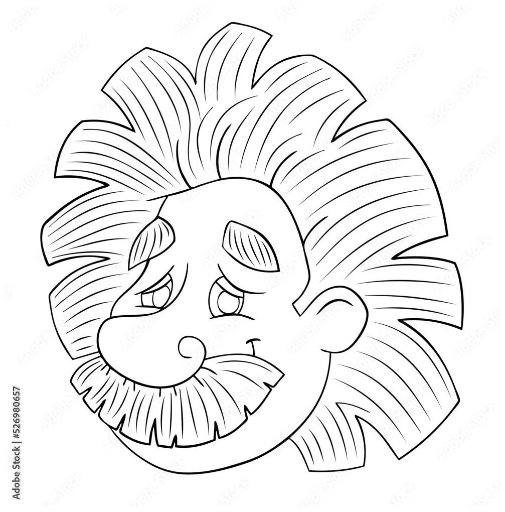 Physicist. element for coloring page. cartoon style. stock vector