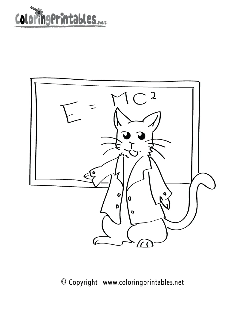 Physics coloring page a free science coloring printable