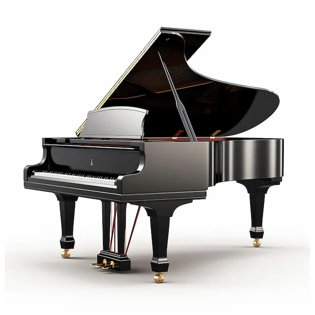 Premium piano isolated on white