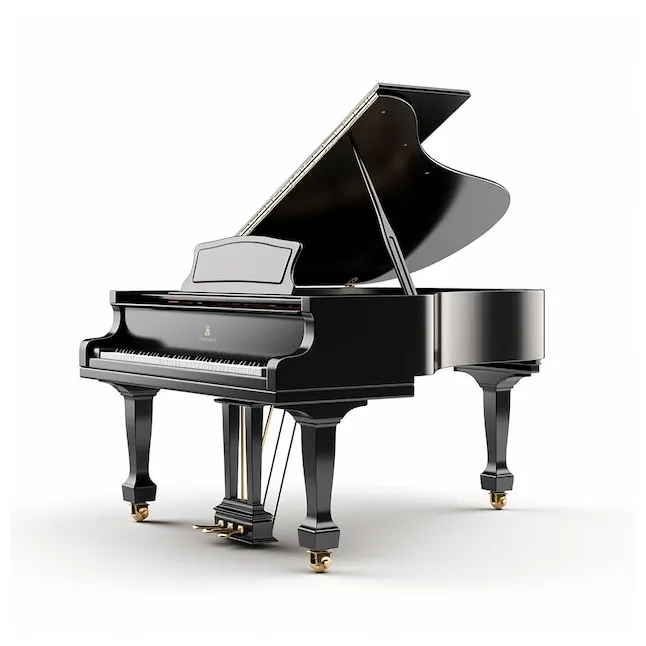 Premium ai piano isolated on white
