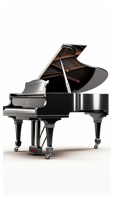 Premium ai piano isolated on white printable coloring page