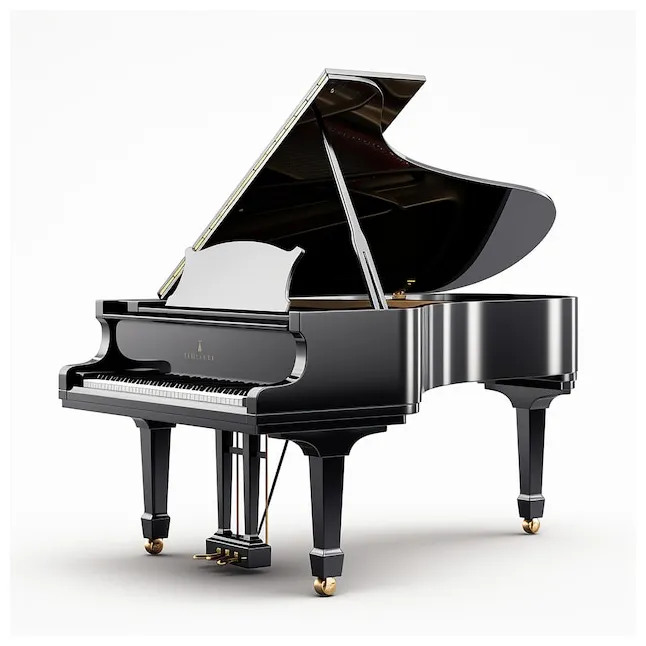 Premium ai piano isolated on white