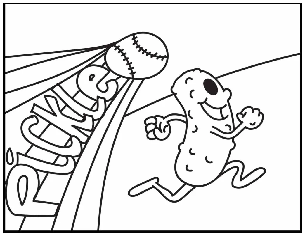 Pickle coloring pages roaring spork