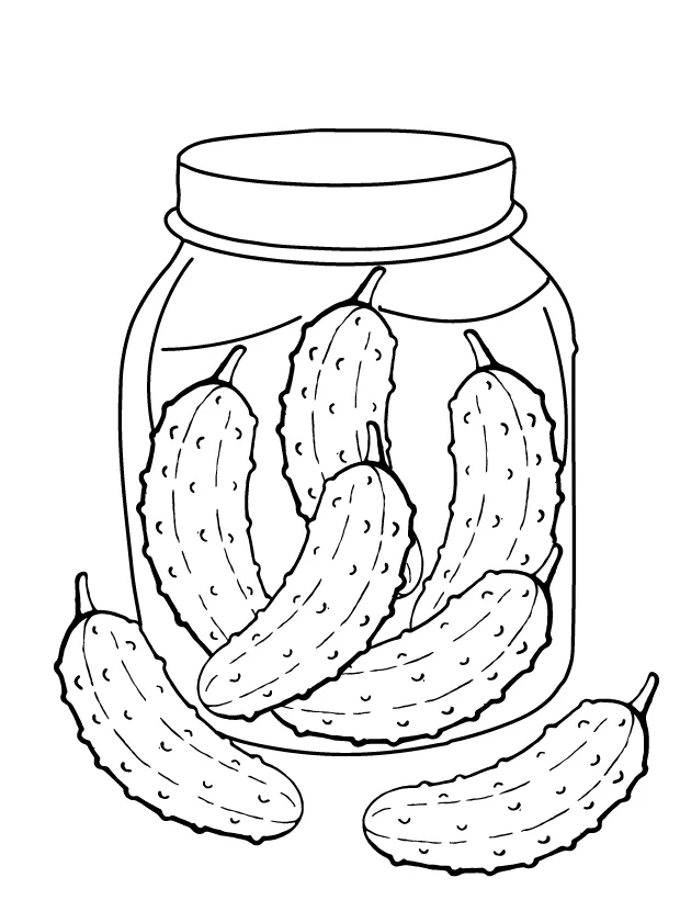 Pickle coloring pages coloring pages