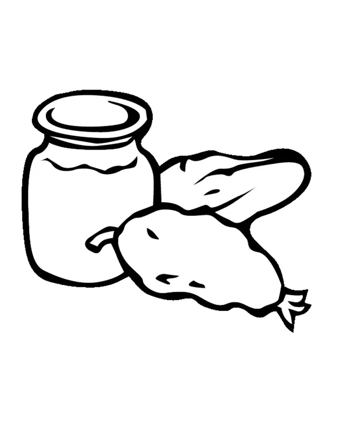 Pickle slice coloring page