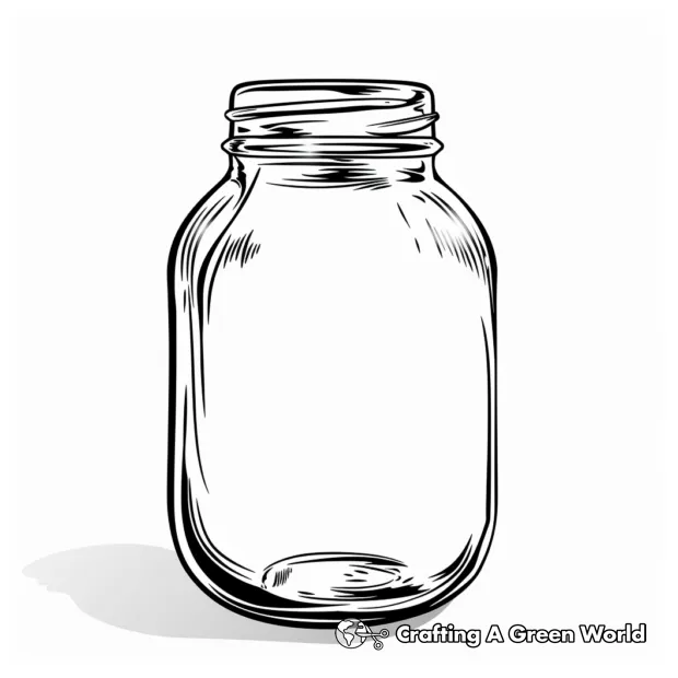 Empty jar coloring pages free & printable!