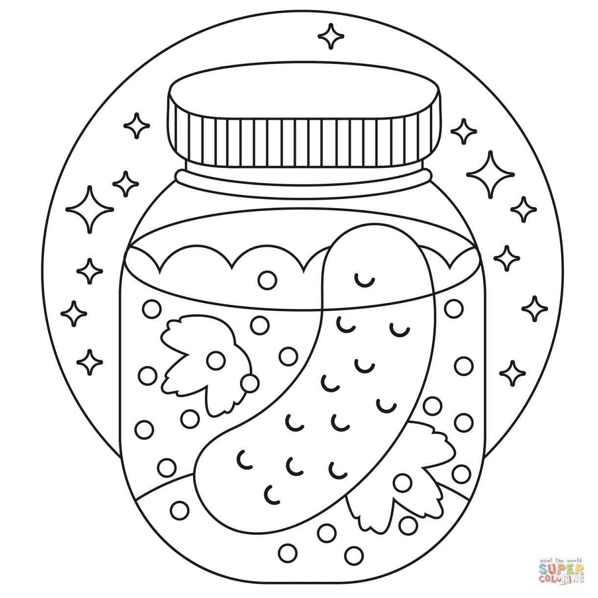 Pickle coloring page free printable coloring pages