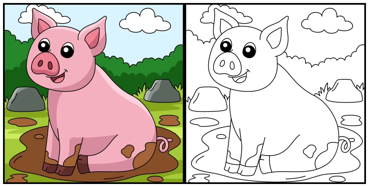 Colored illustration 6325993 vector art at vecteezy printable coloring page