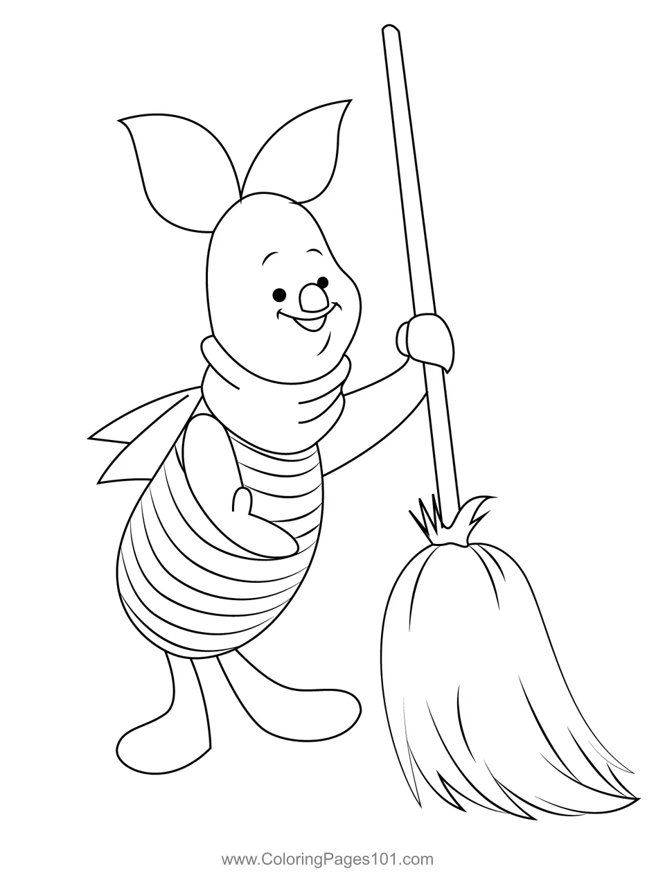 Piglet coloring page for kids free piglet printable coloring