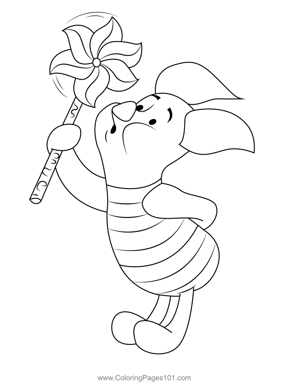 Disney for kids free piglet printable coloring