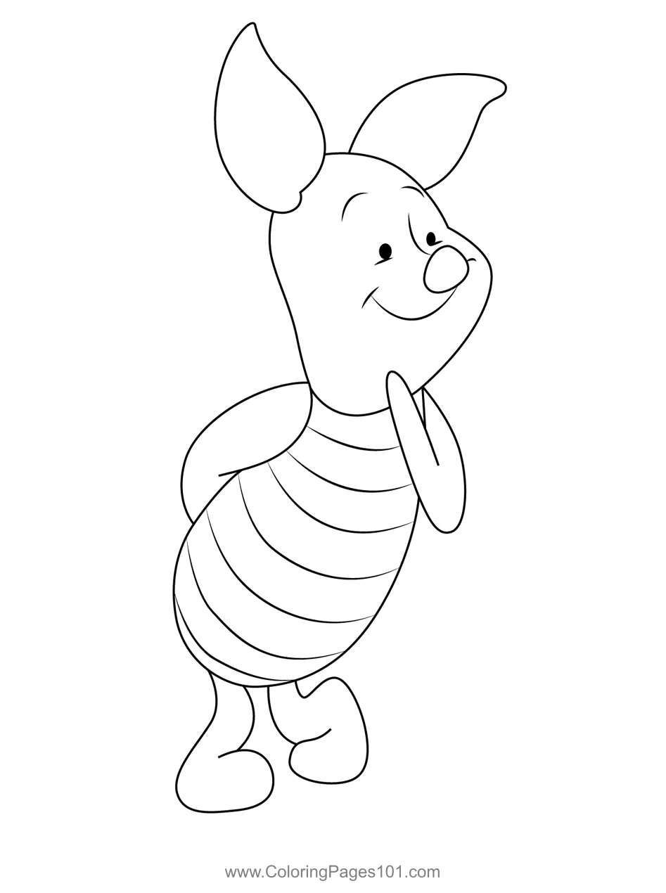 For kids free piglet printable coloring pages