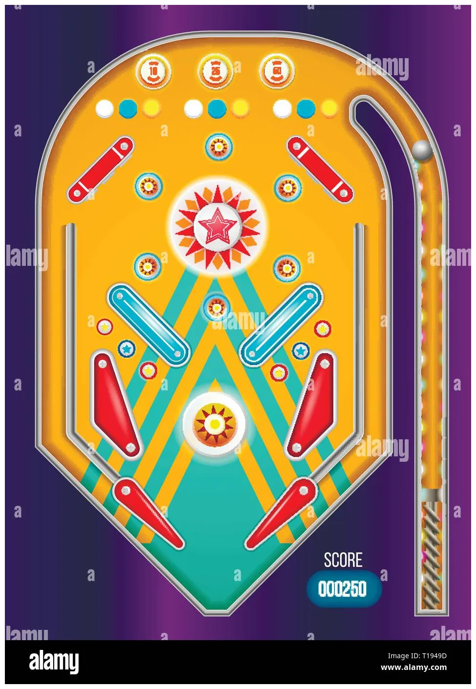 Pinball machine isolated stock vector & art alamy