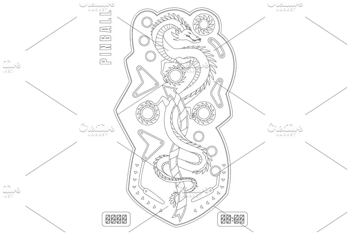 Pinball coloring pages coloring pages printable coloring page