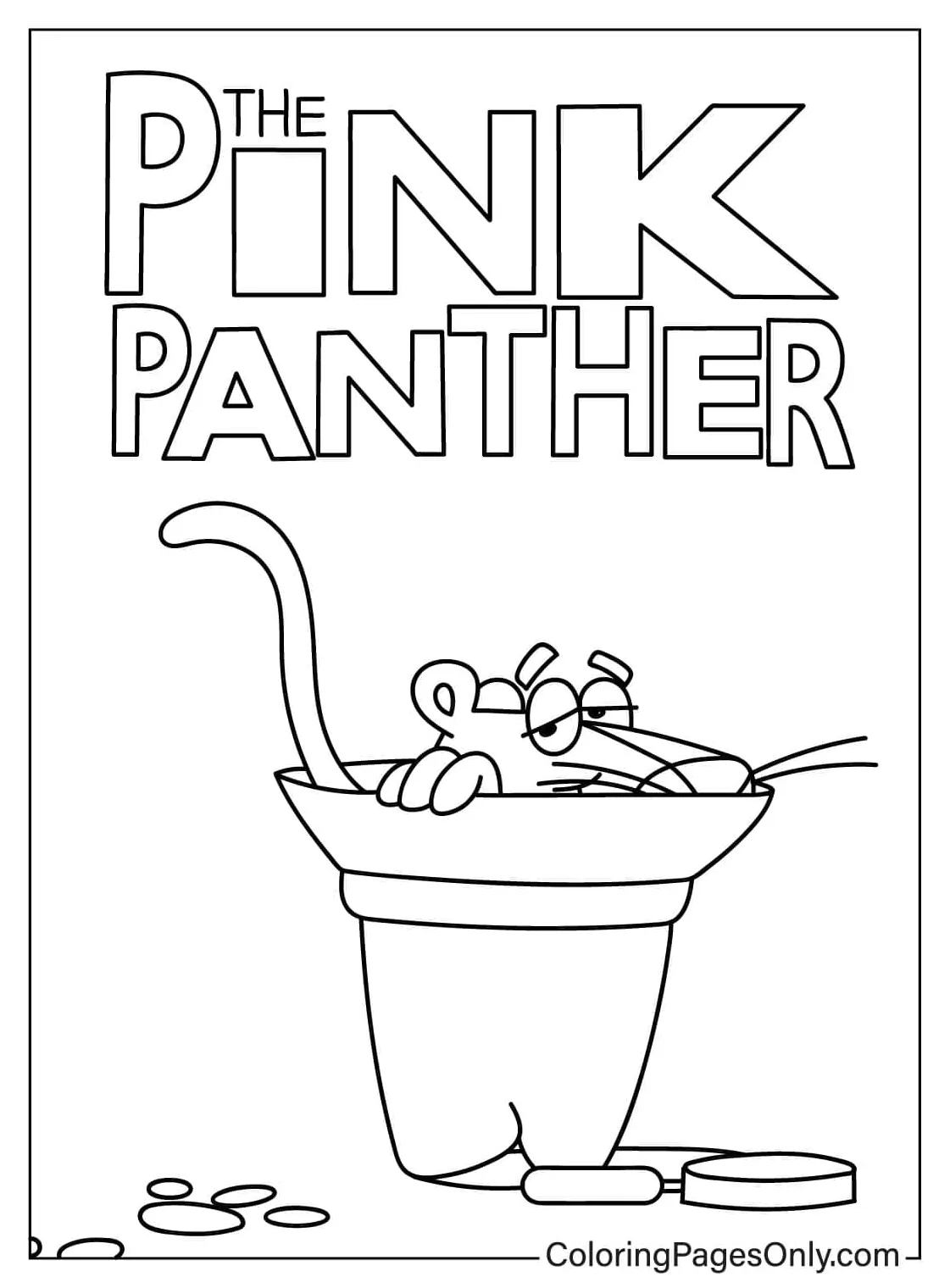 Sleeping pink panther free printable coloring pages printable coloring page