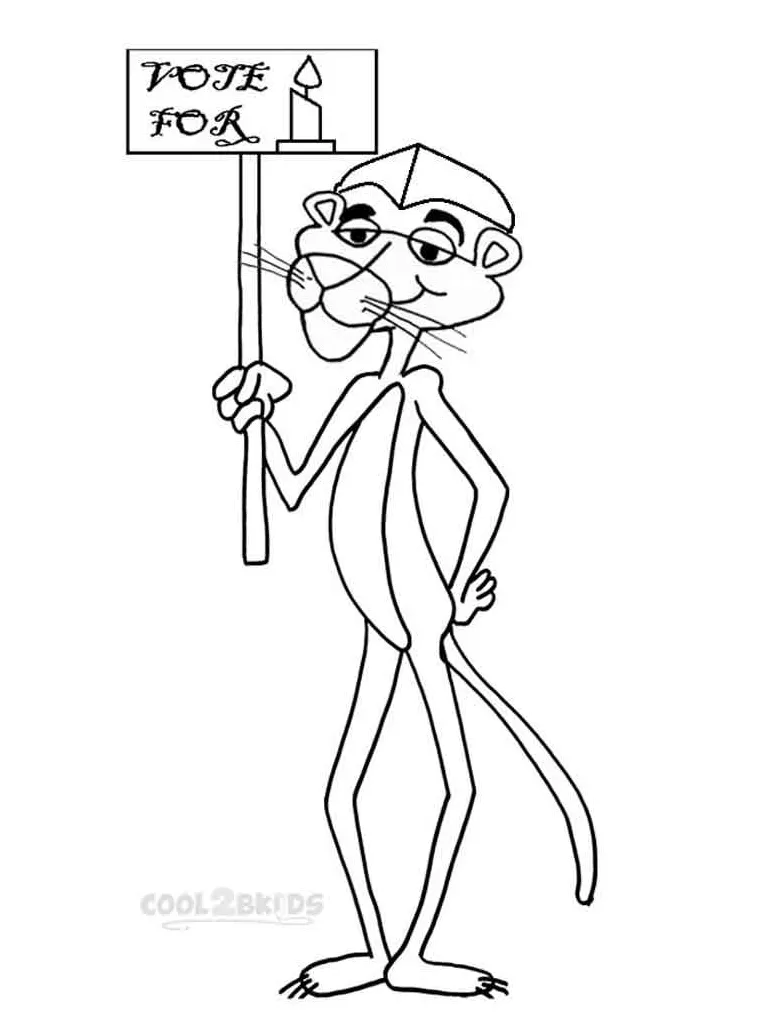 Pink panther 3 coloring page download, print or color online for free