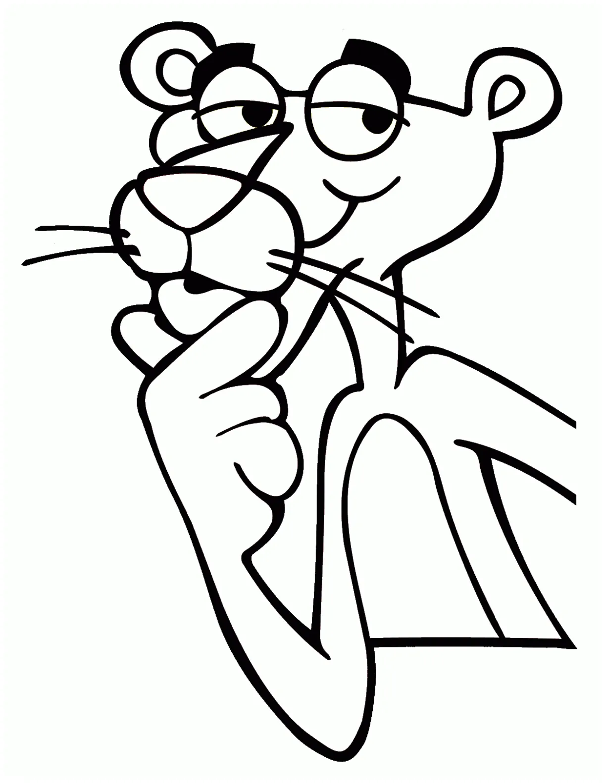 The pink panther coloring pages