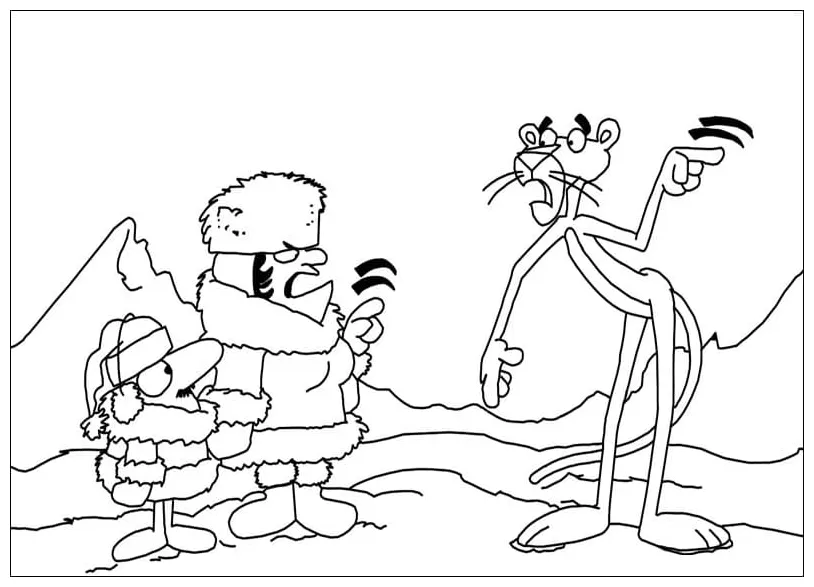 Pink panther printable coloring page download, print or color online