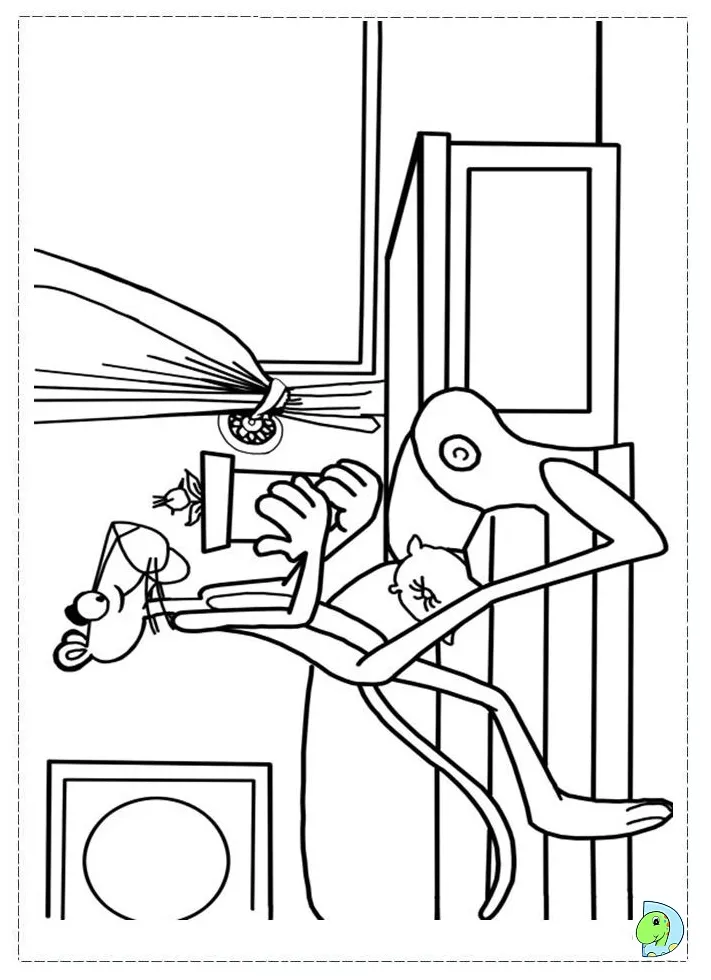 Pink panther coloring page- dinokids