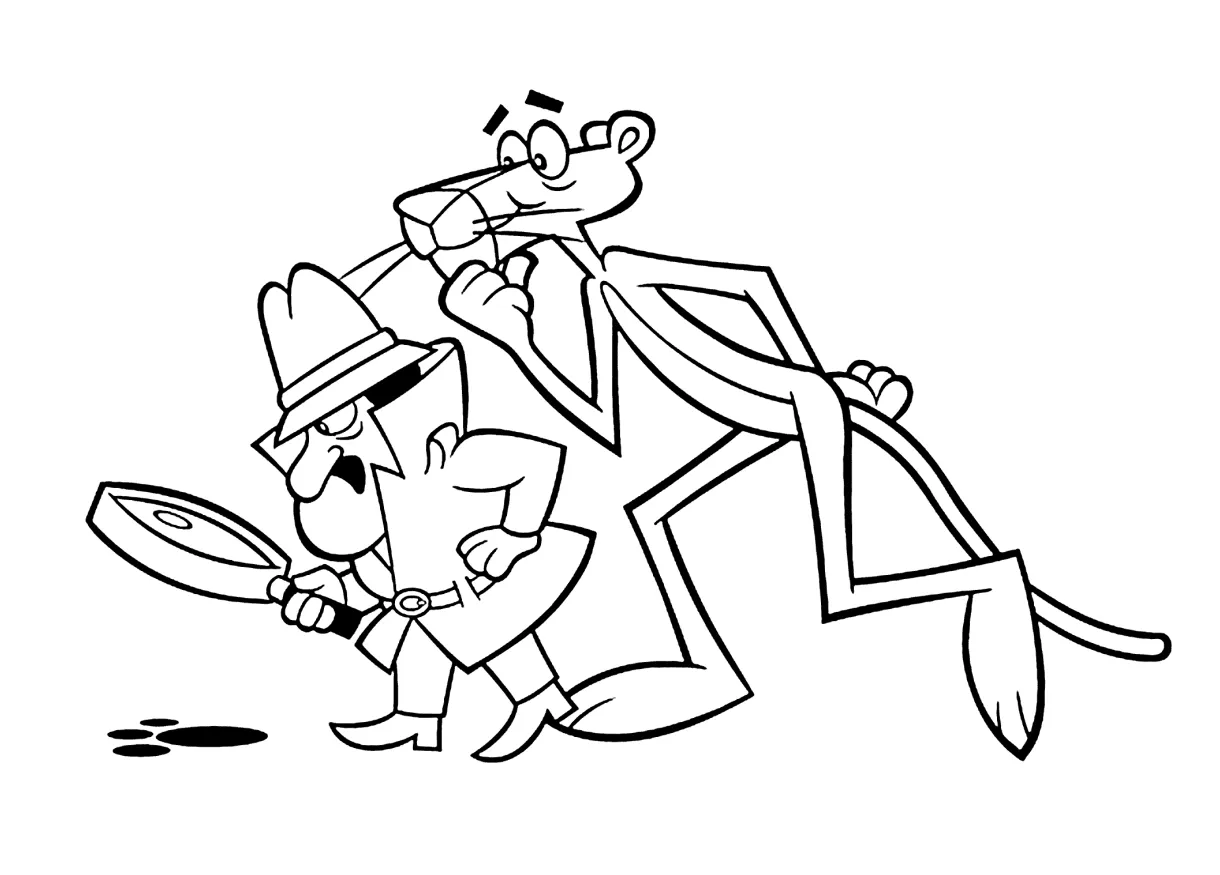 Pink panther coloring page