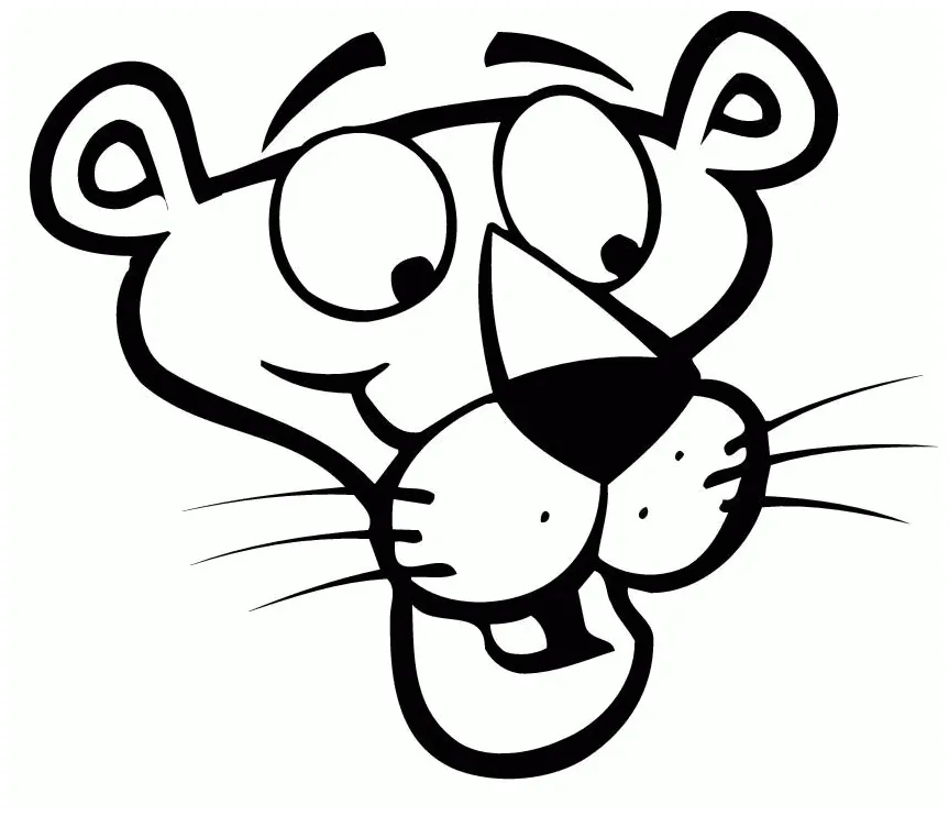 Pink panther coloring page