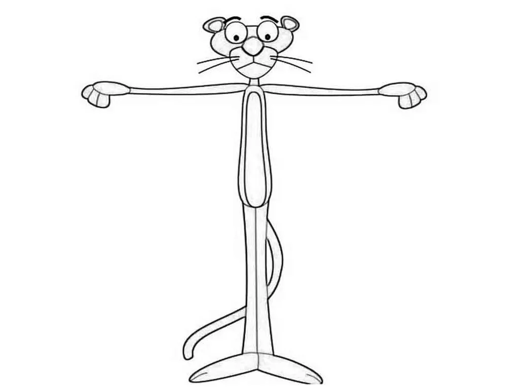 Pink panther 5 coloring page download, print or color online for free