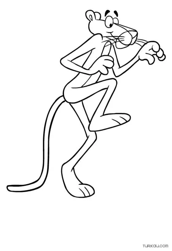Pink panther coloring page » turkau