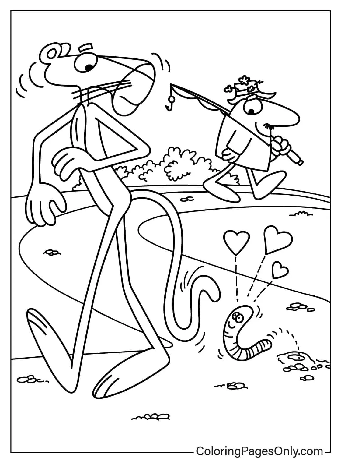 Pink panther free printable coloring pages