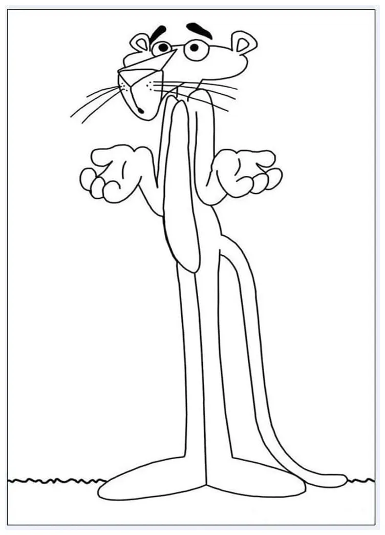Pink panther 1 coloring page download, print or color online for free
