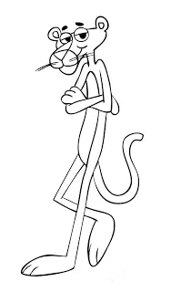 Pink panther coloring page