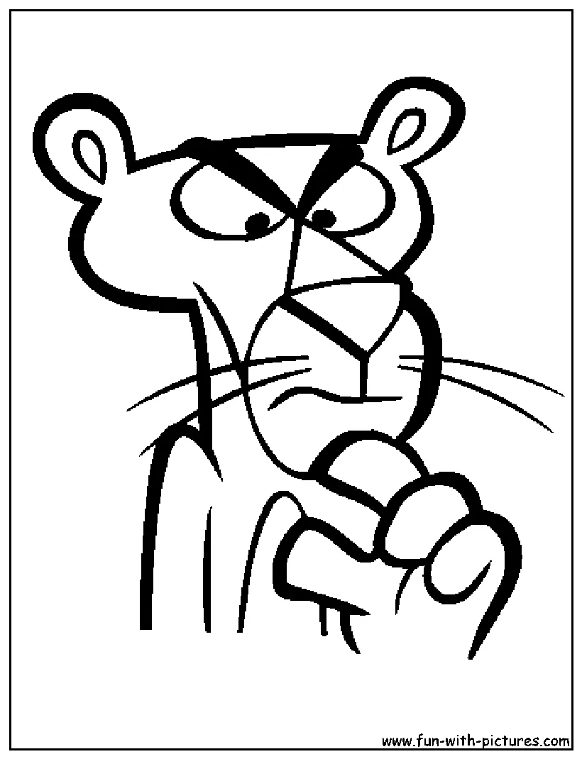 Pink panther coloring page