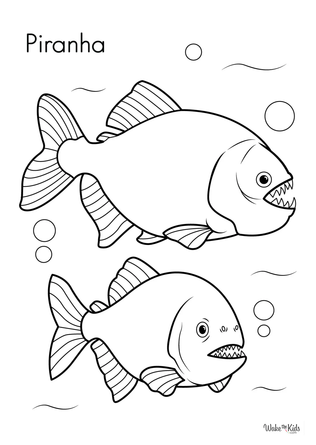 Piranha Coloring Pages (Free Printable PDFs) | WakeTheKids