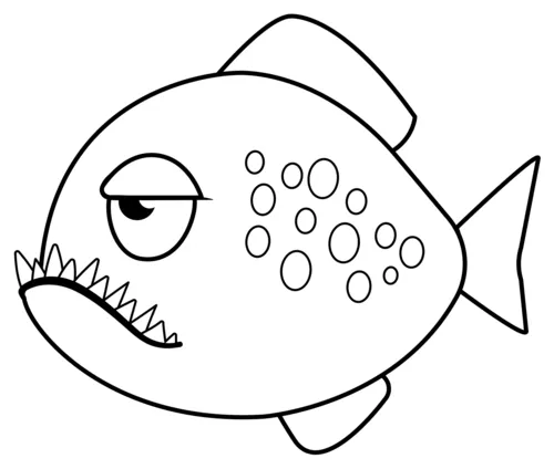 Piranha coloring page | Free Printable Coloring Pages