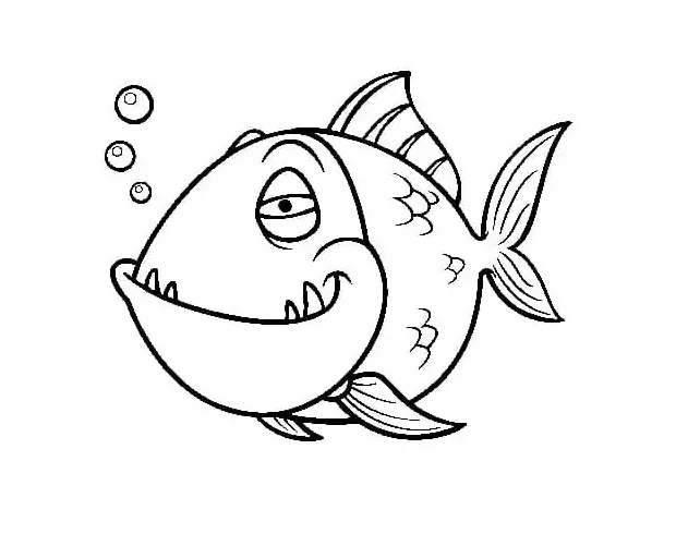 Print Piranha Coloring Page - Free Printable Coloring Pages for Kids