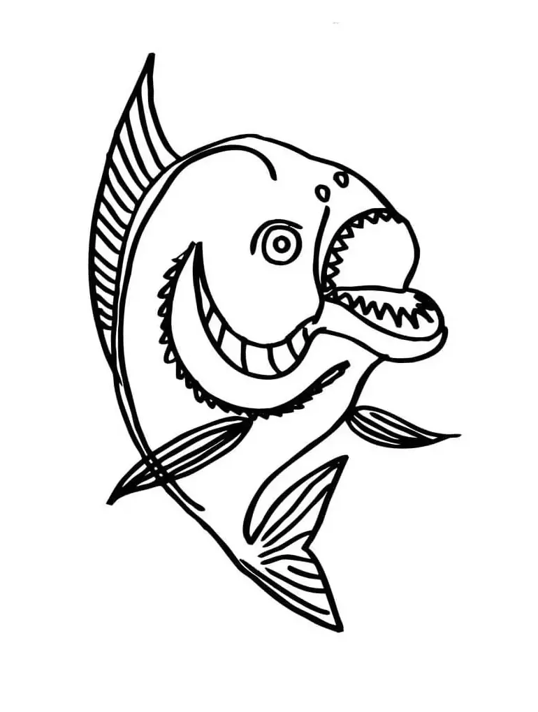 Free Printable Piranha