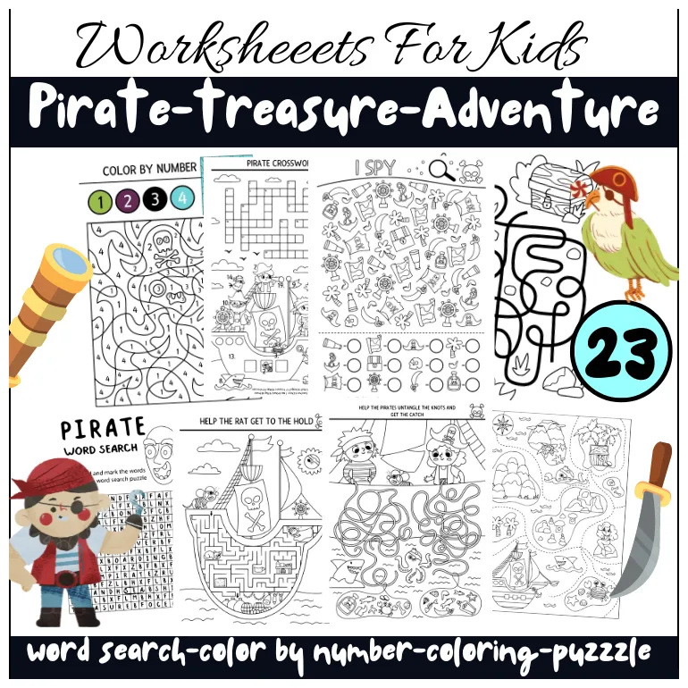 A pirate measurement adventure-buried treasure noun activities