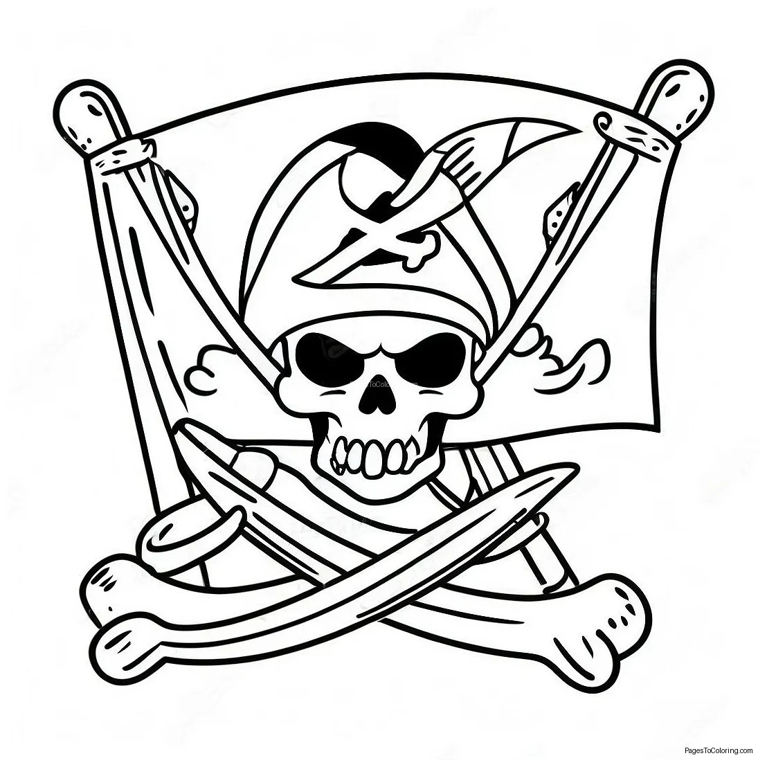 Pirate flags coloring page 49412-39573