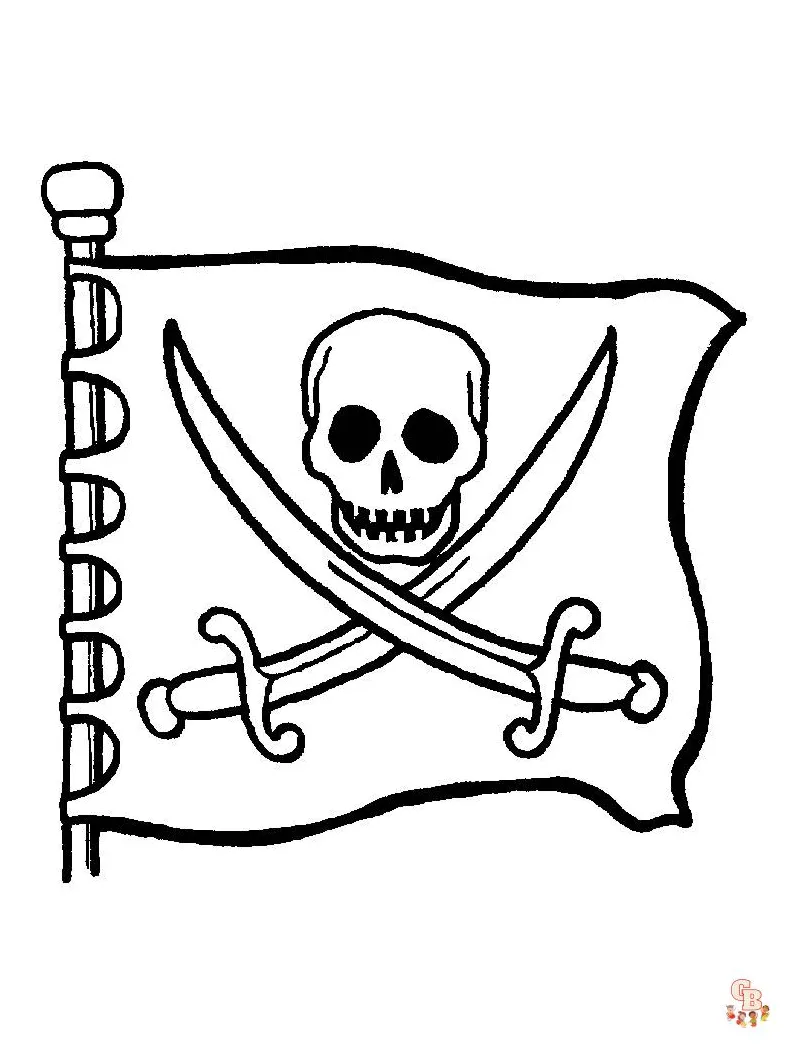 Coloriage bateau pirate modèles gratuits à imprimer gbcoloriage