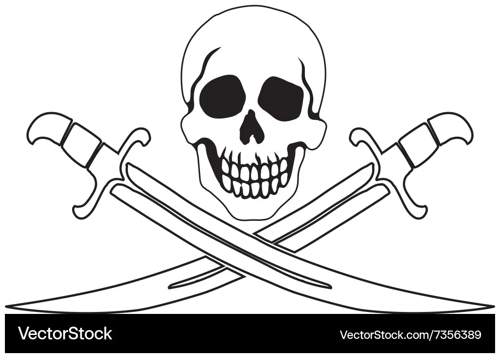 Pirate symbol jolly roger Royalty Free Vector Image