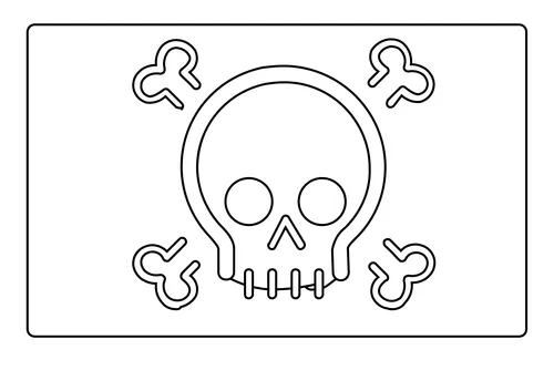 Pirate flag emoji coloring page free printable coloring pages