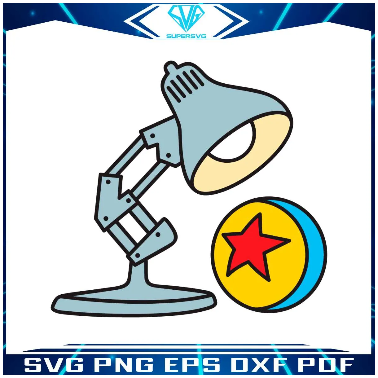 Pixar lamp disney pixar fest svg
